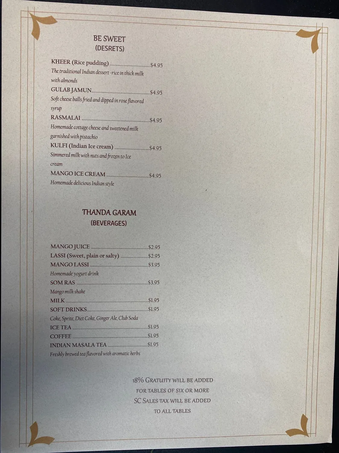 Menu 6