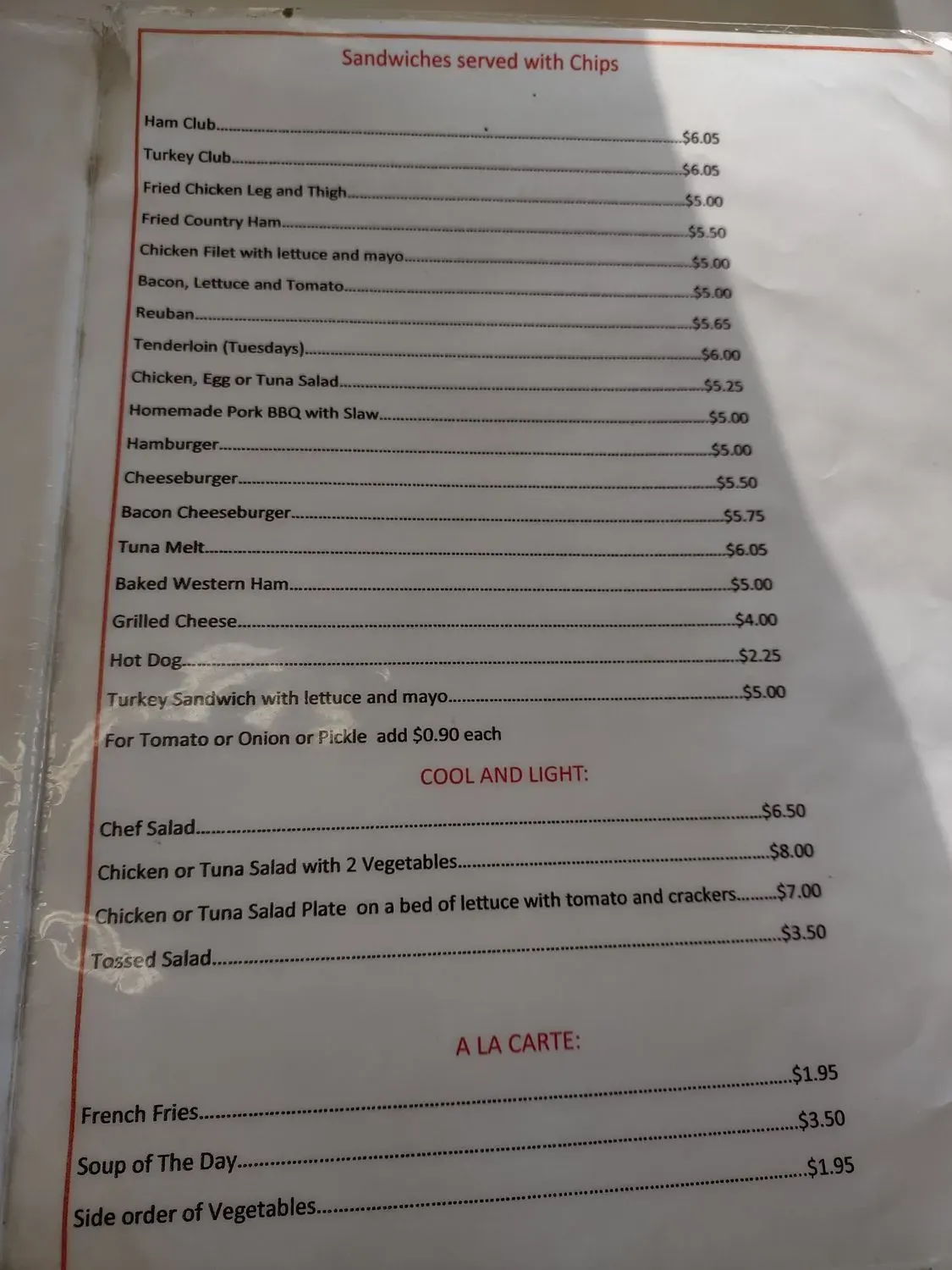 Menu 2