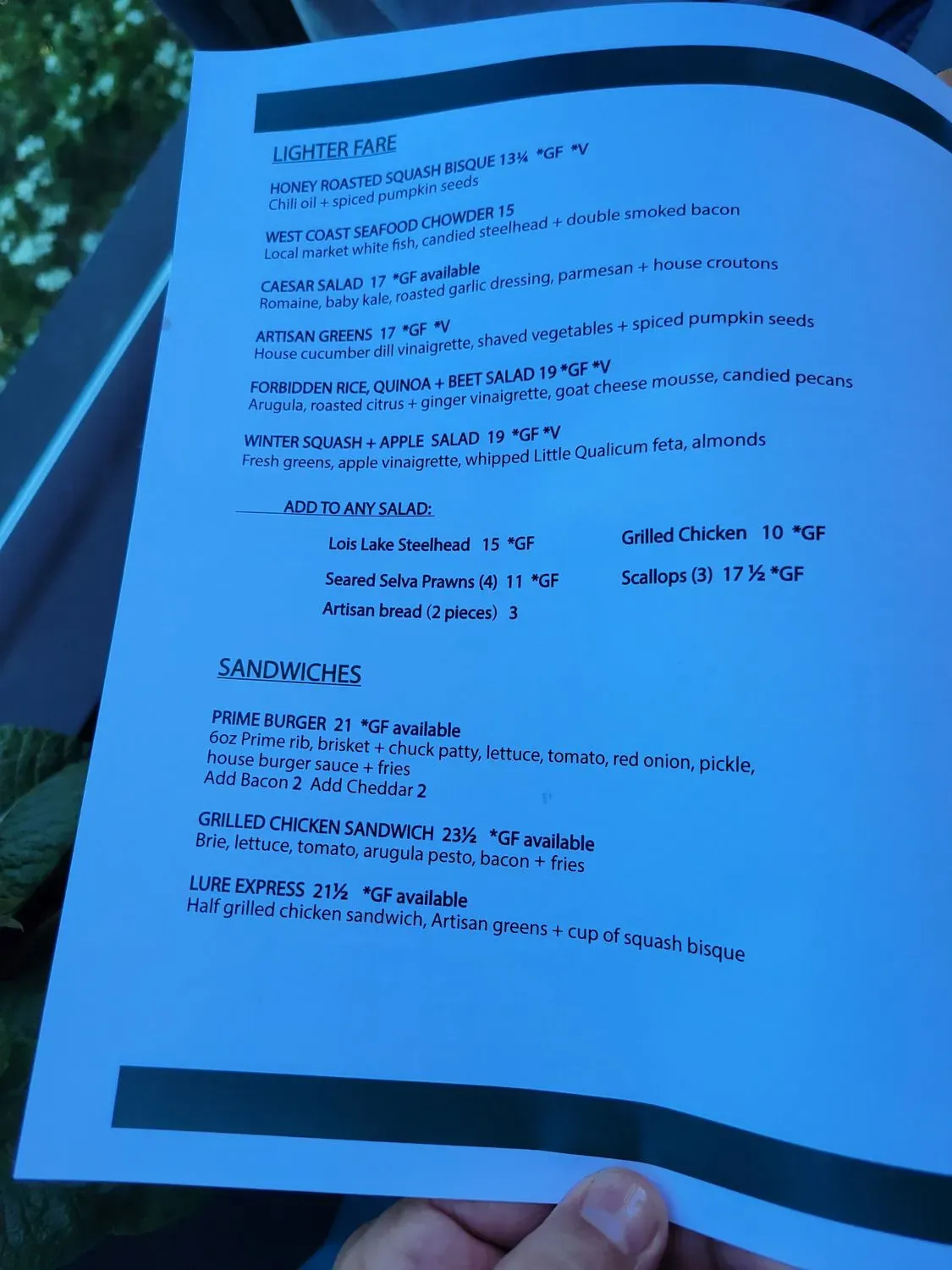 Menu 5