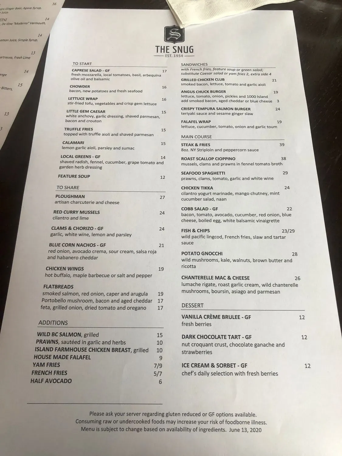 Menu 1