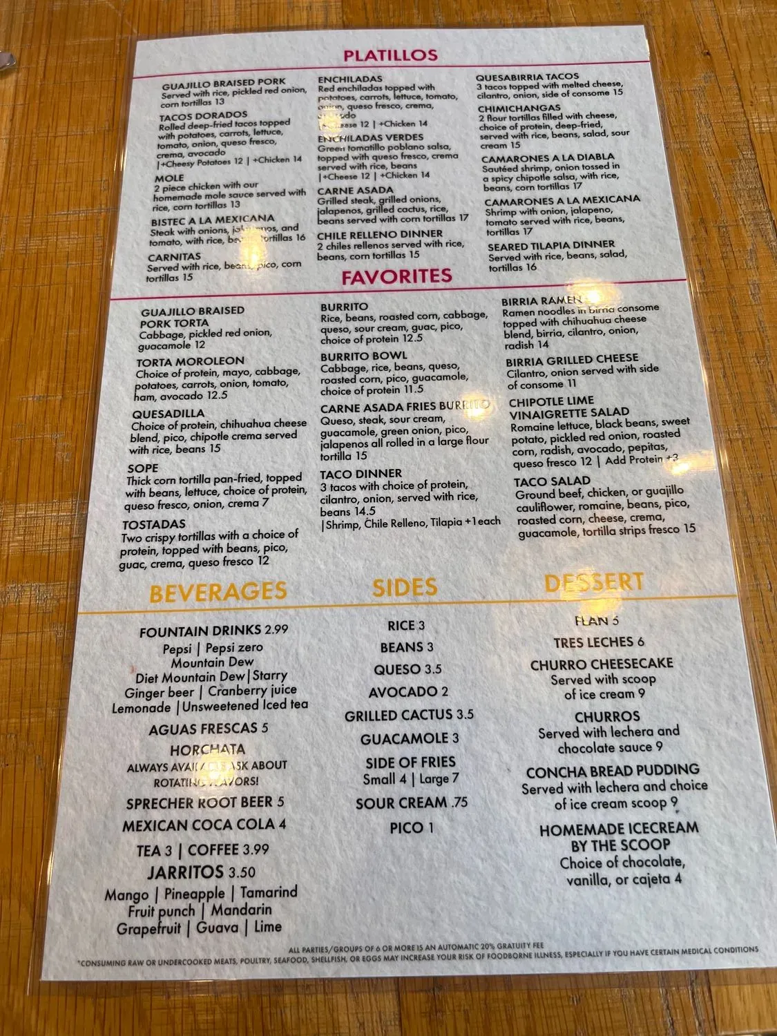 Menu 1