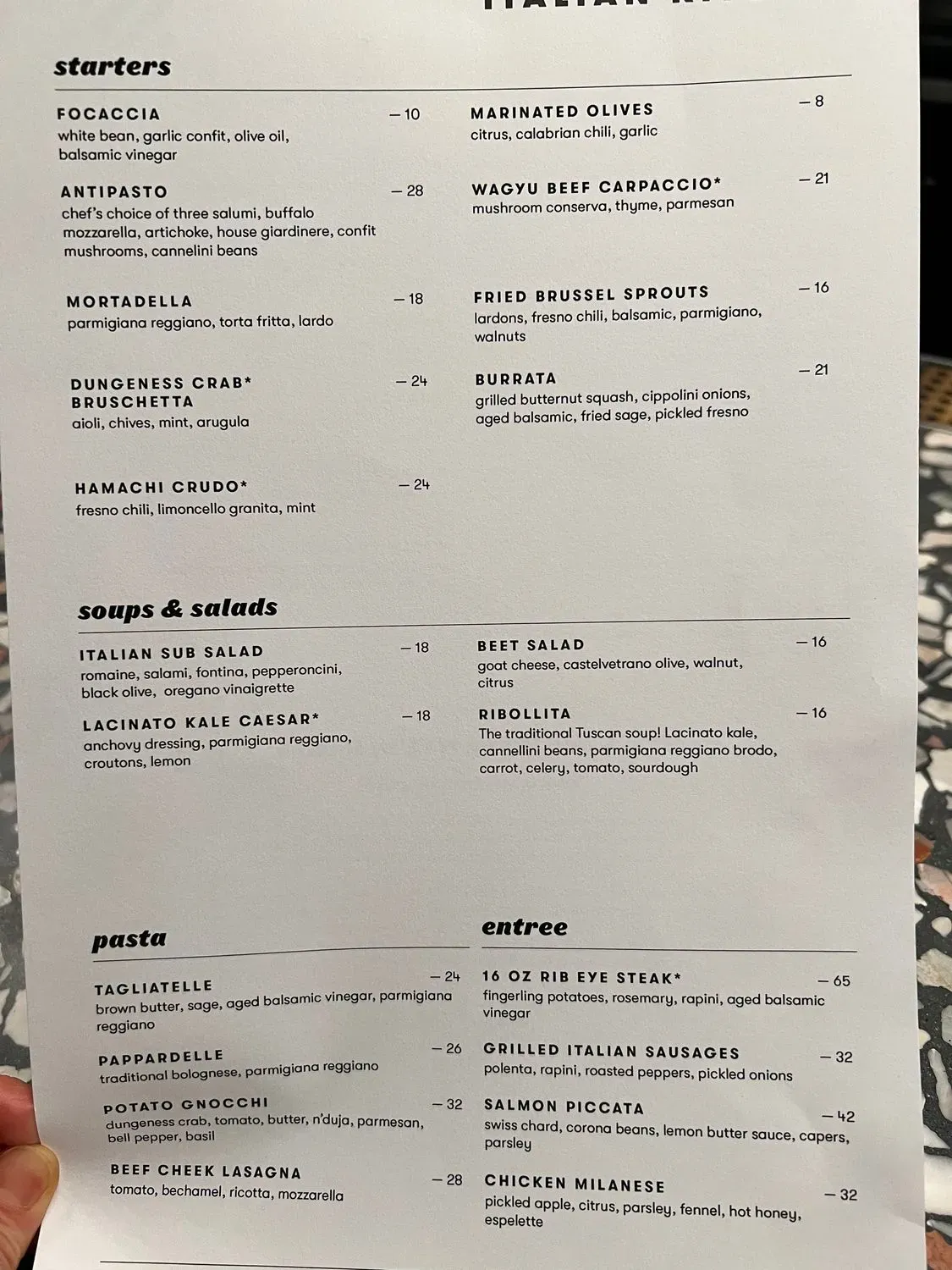 Menu 1