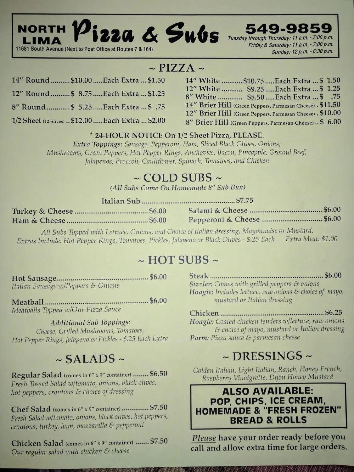 Menu 1