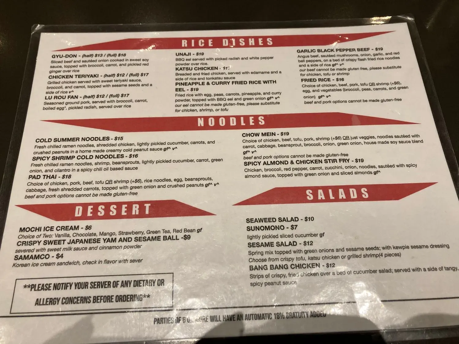 Menu 5