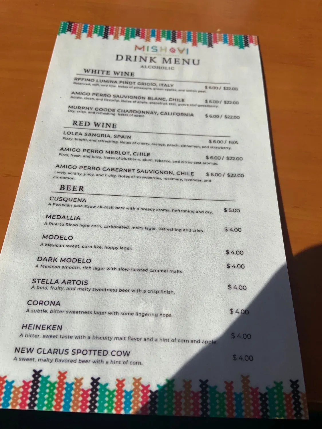 Menu 5