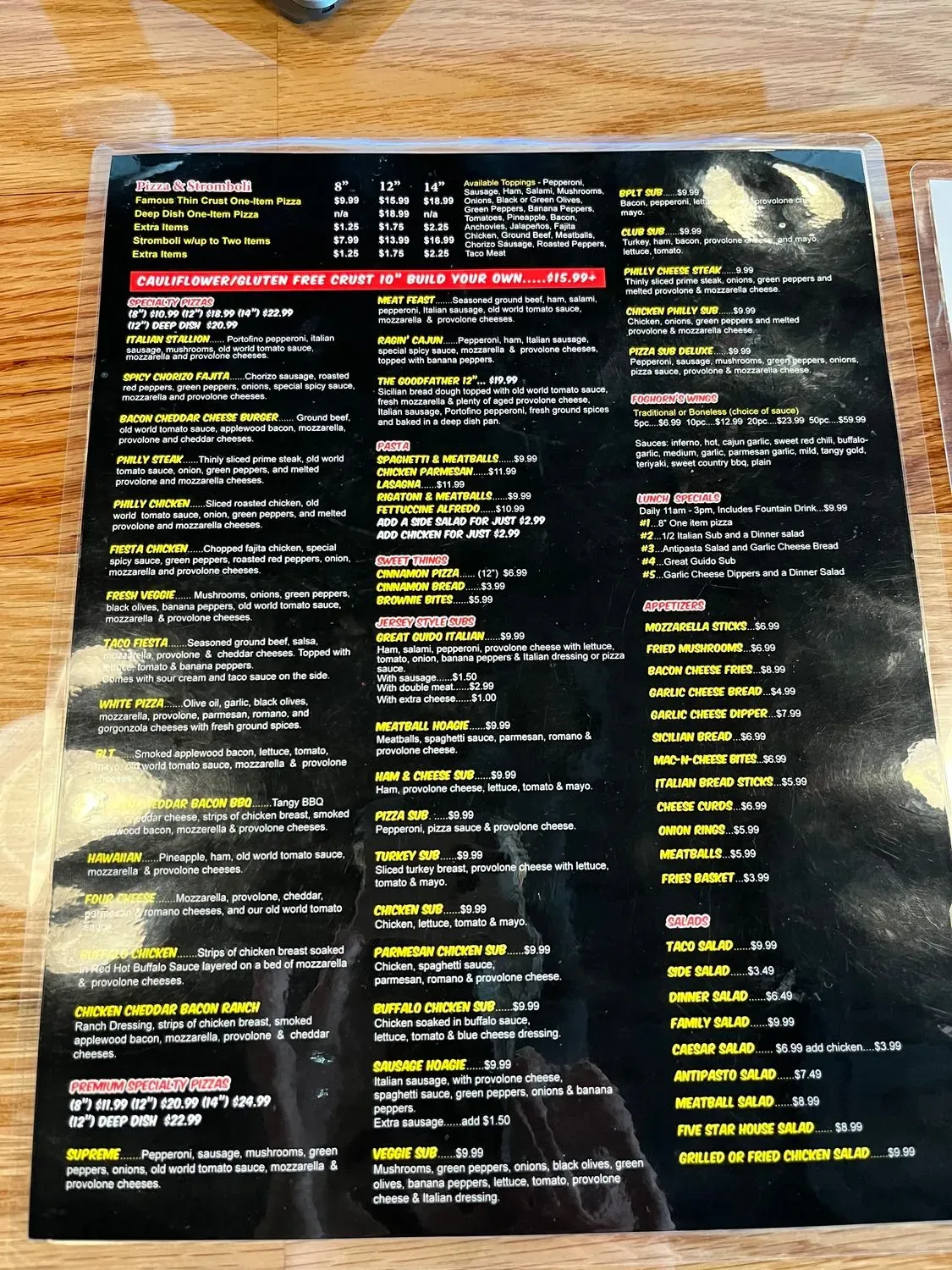 Menu 1