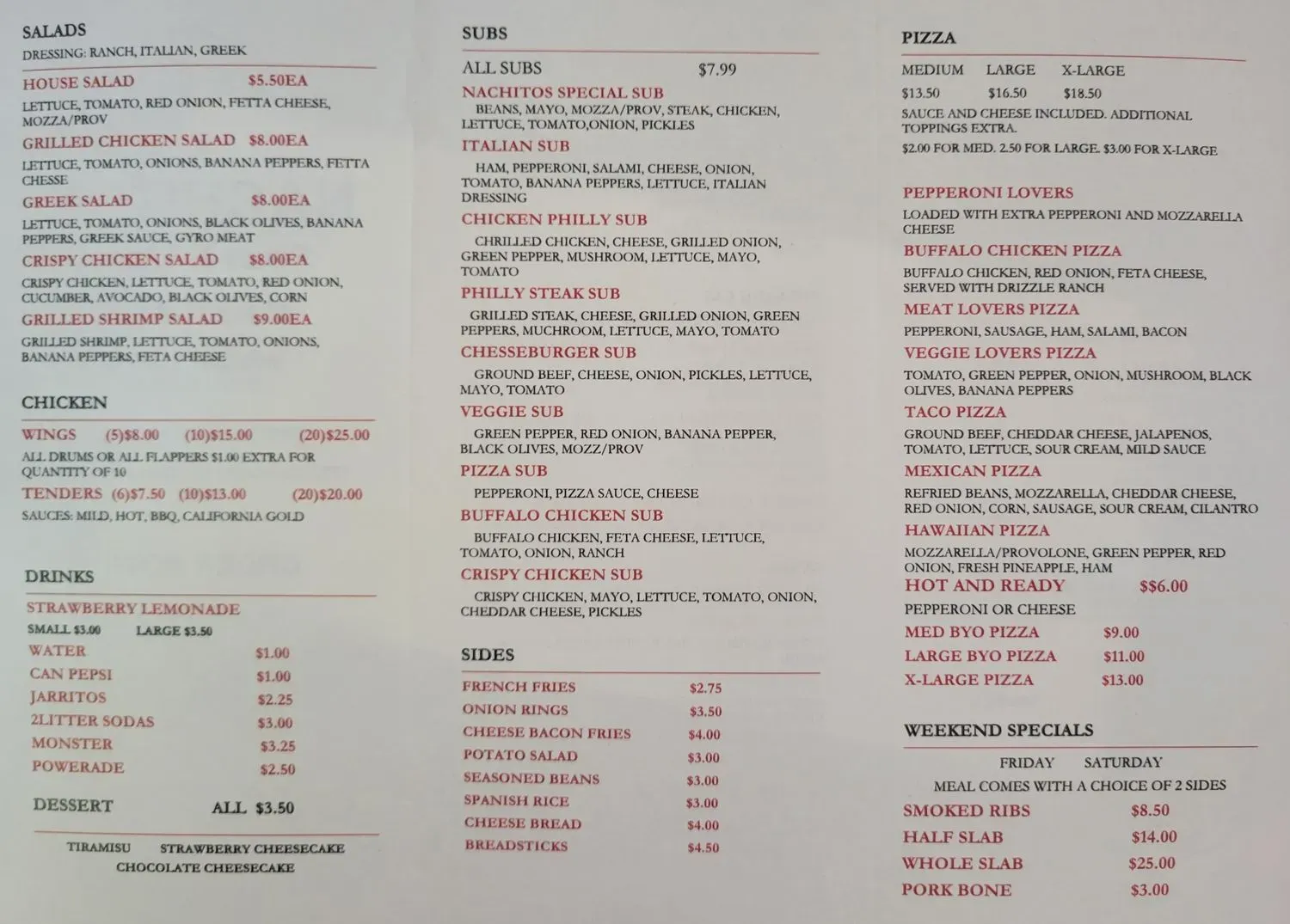 Menu 3