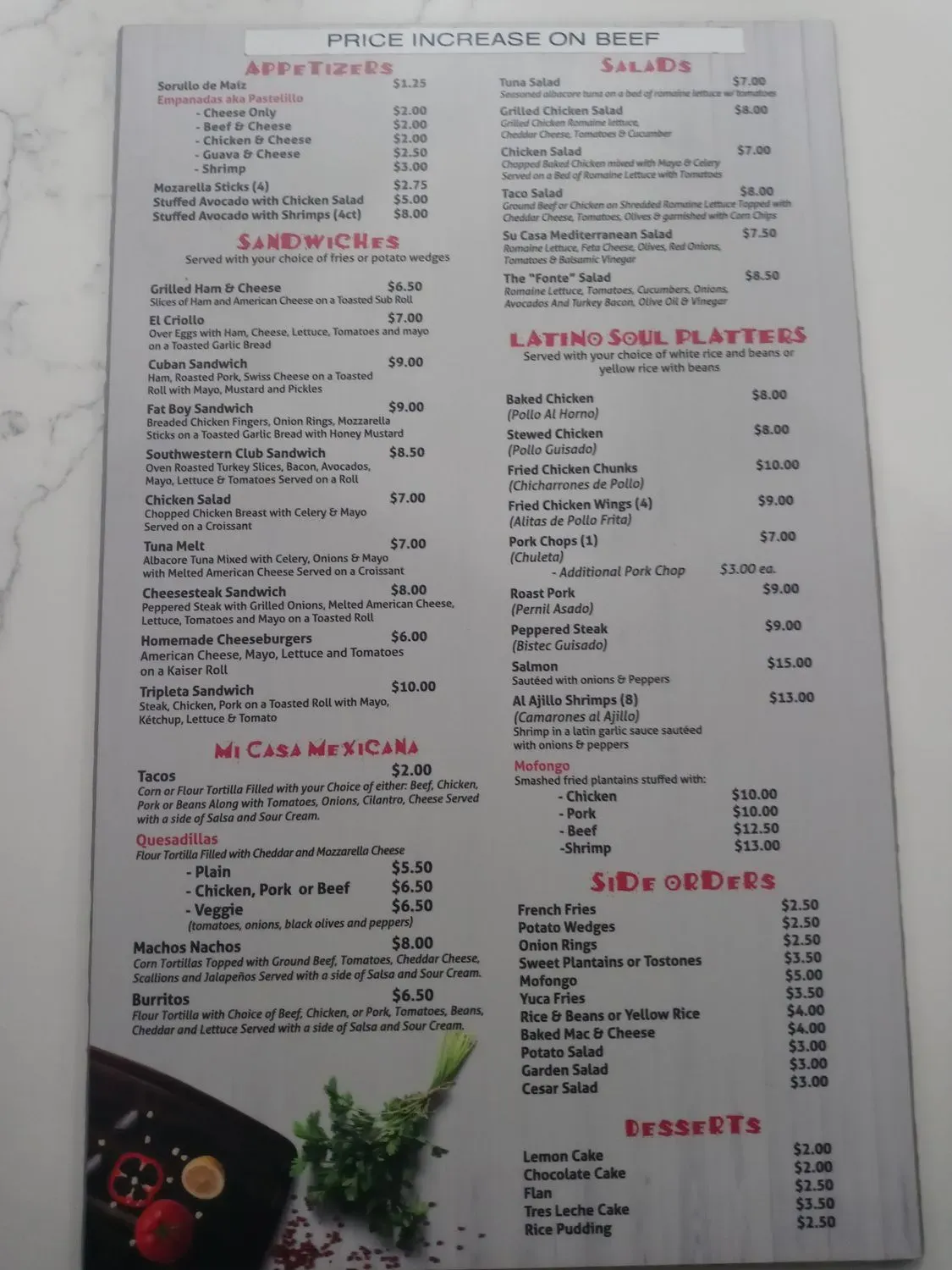 Menu 1