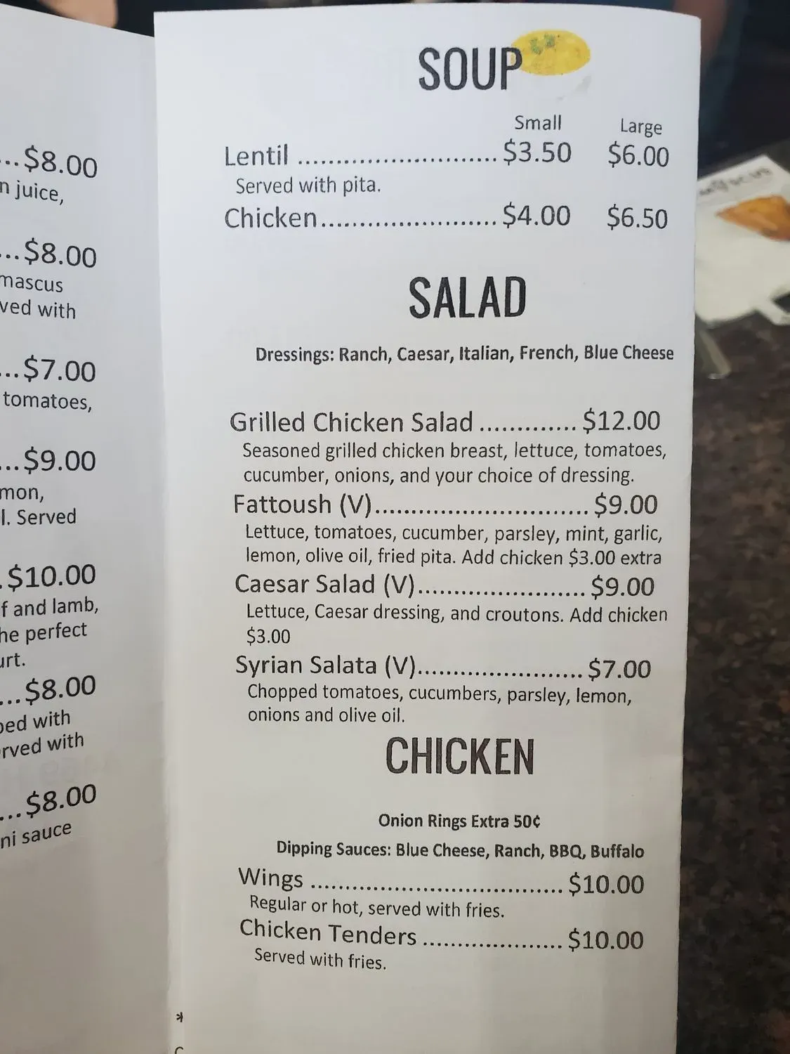 Menu 4