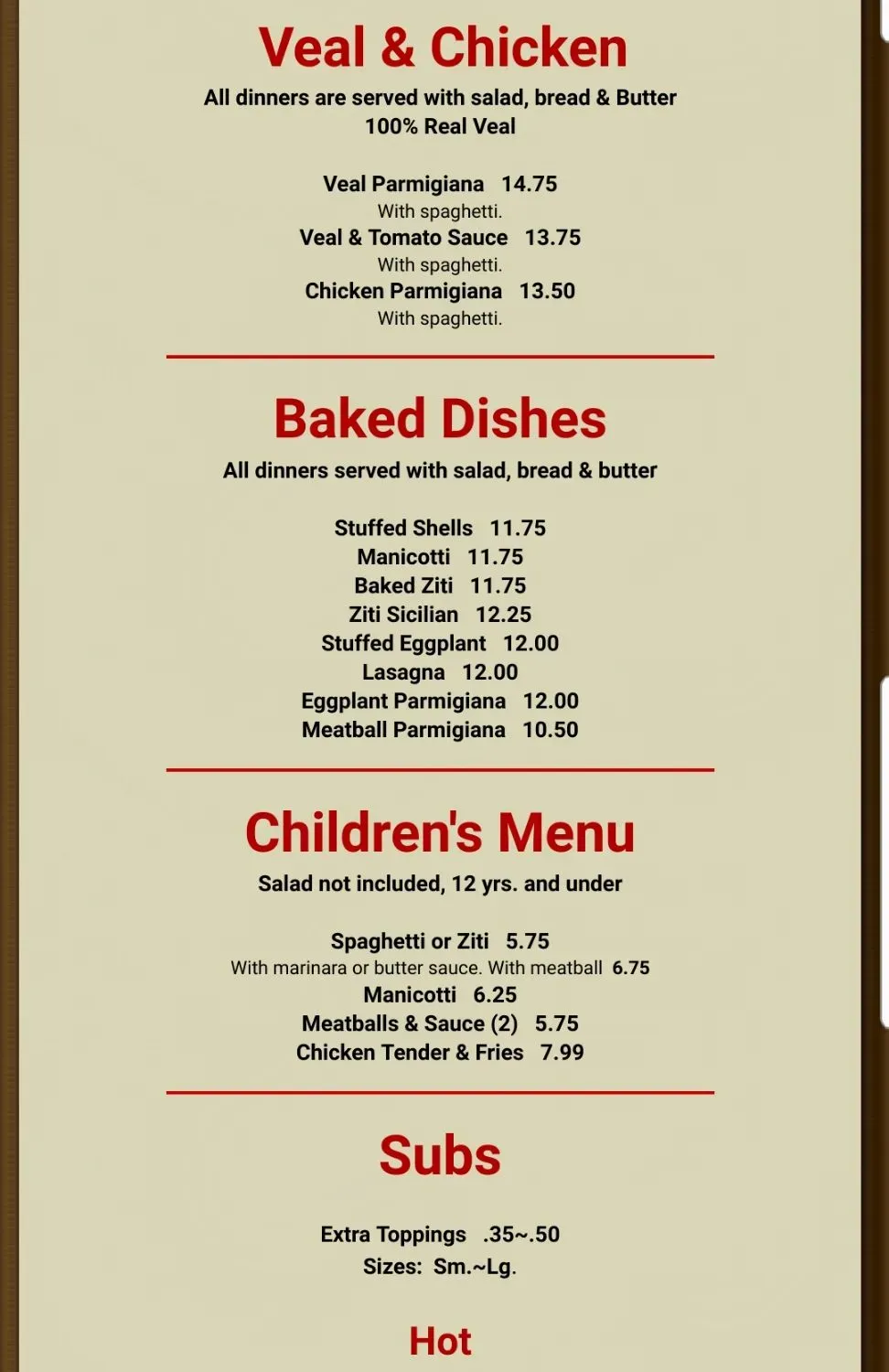 Menu 1