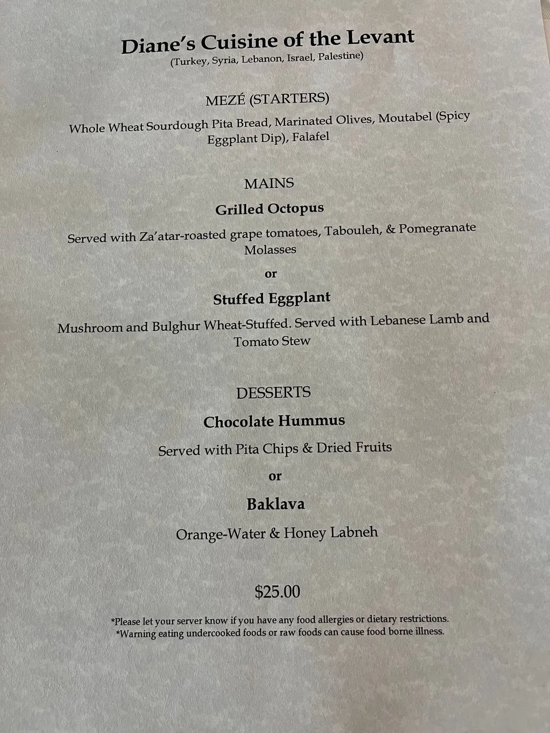 Menu 1