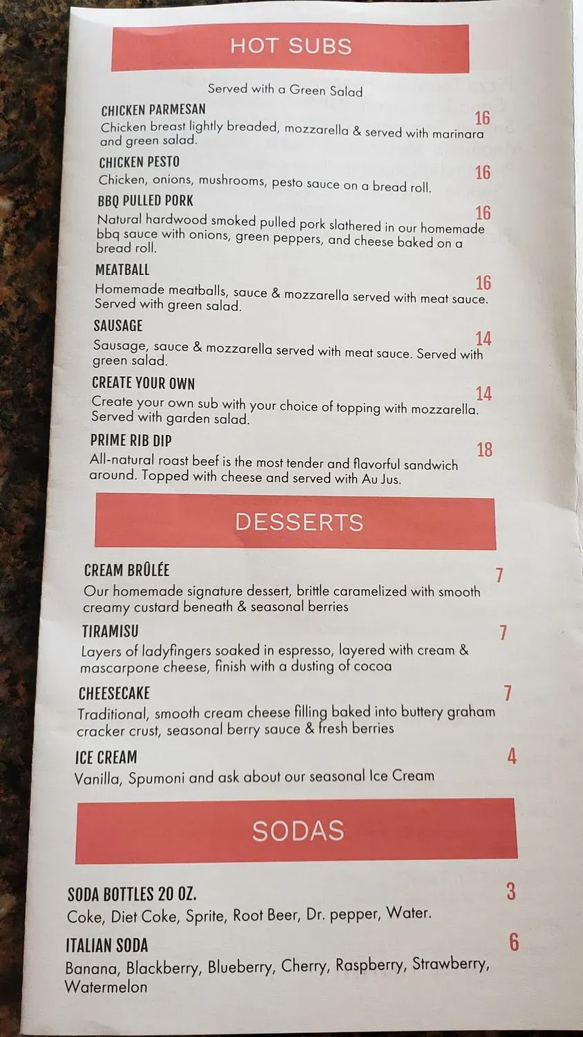 Menu 1