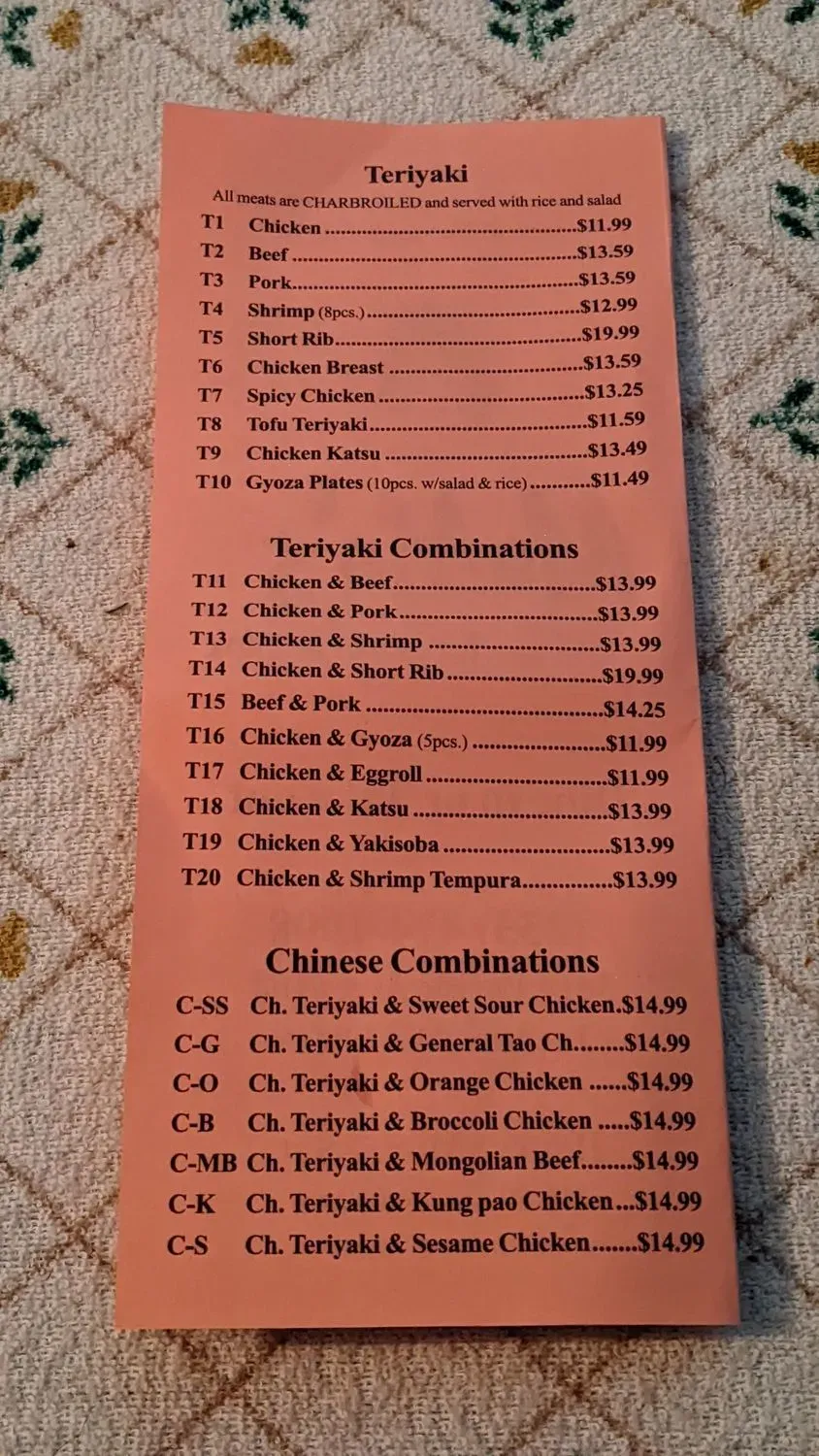 Menu 1