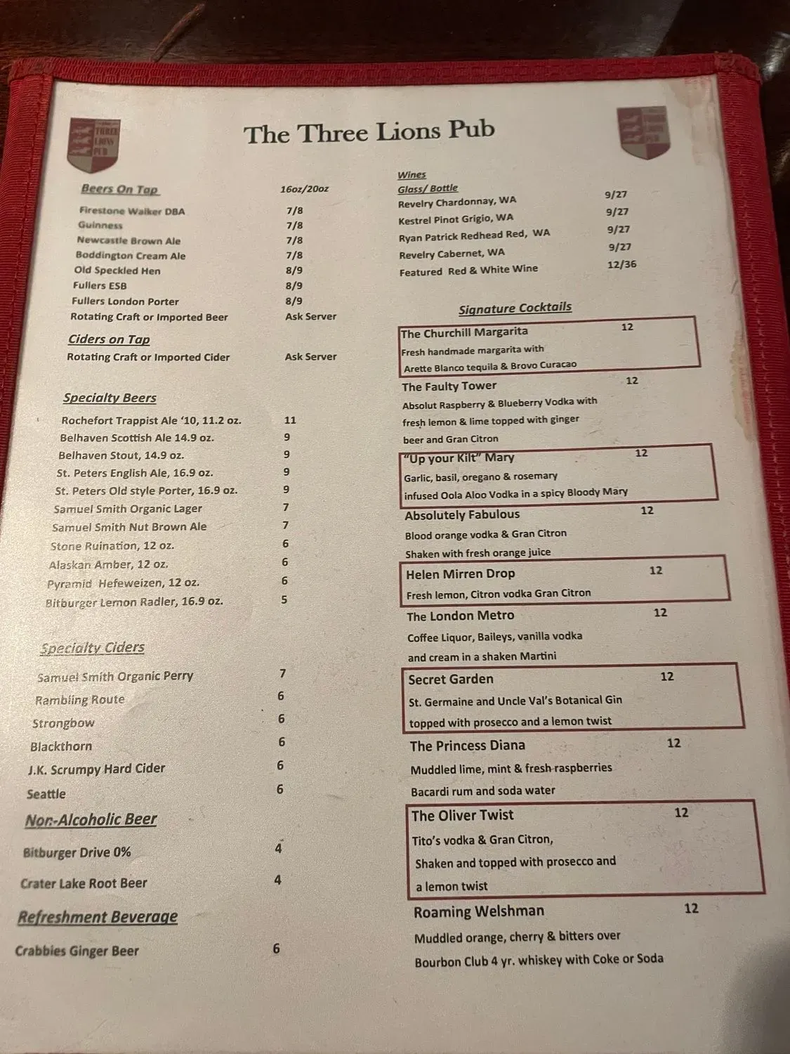 Menu 1