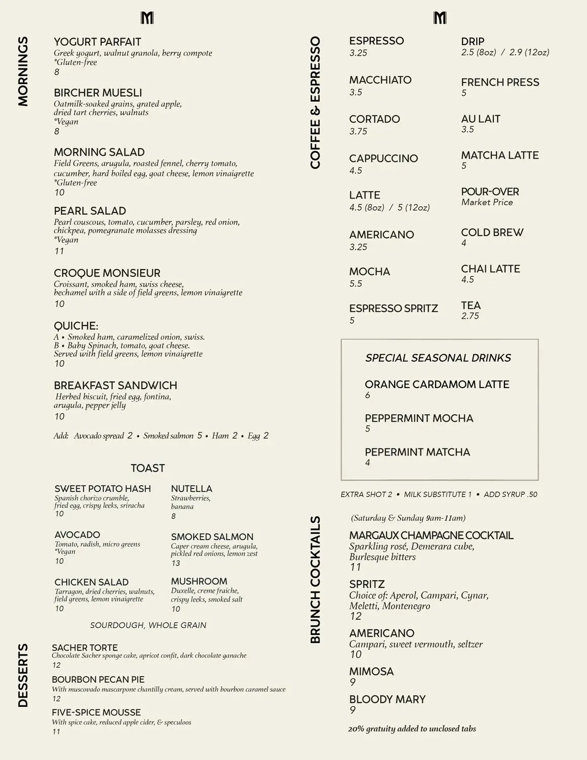 Menu 1