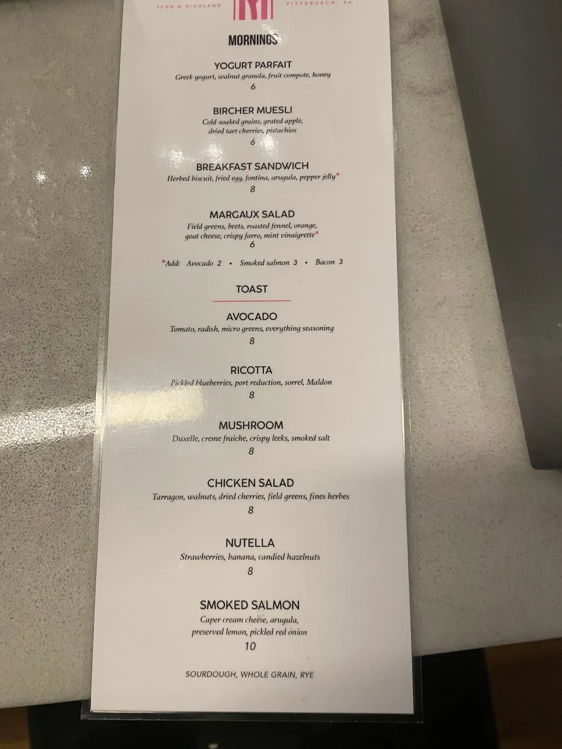 Menu 6