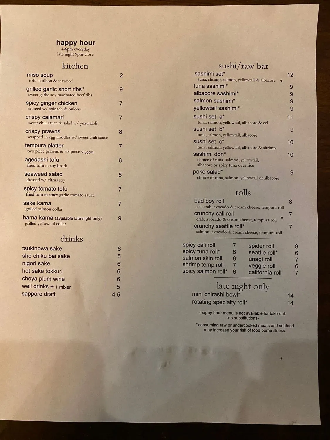 Menu 6