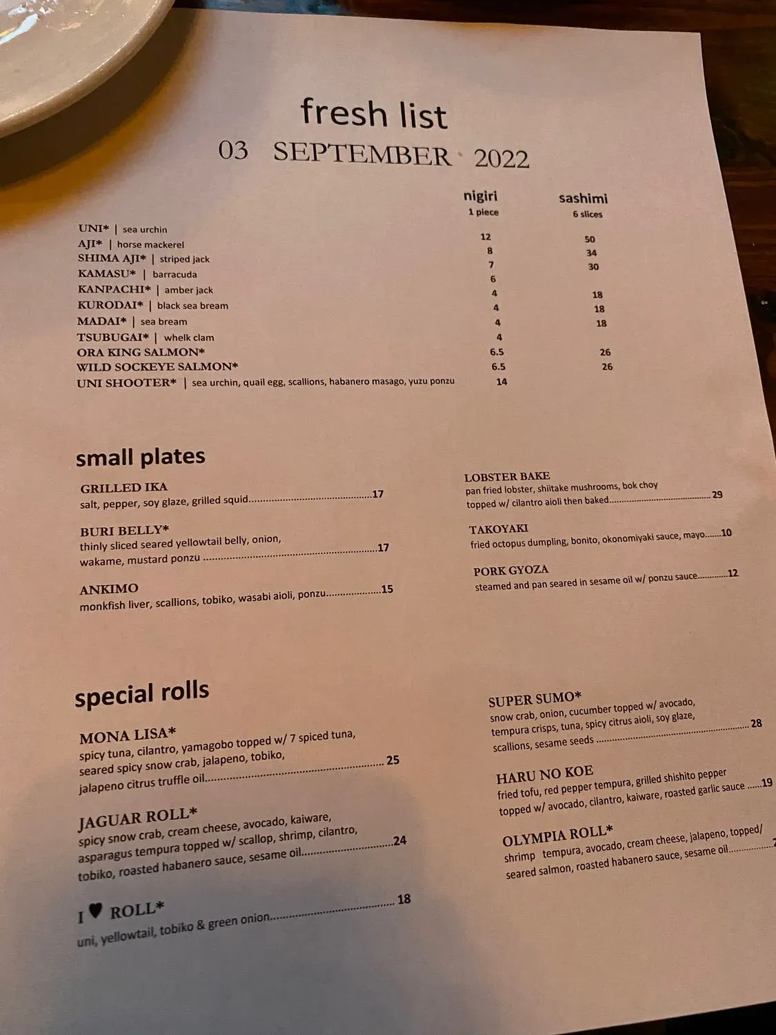 Menu 1