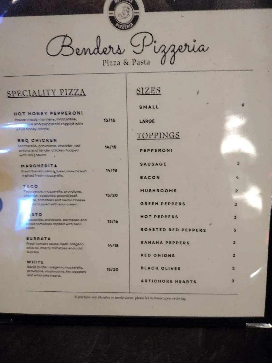 Menu 1