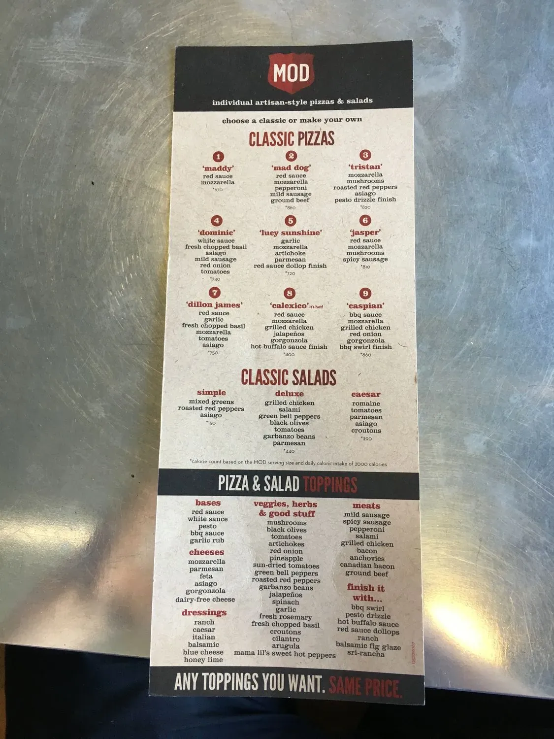 Menu 5