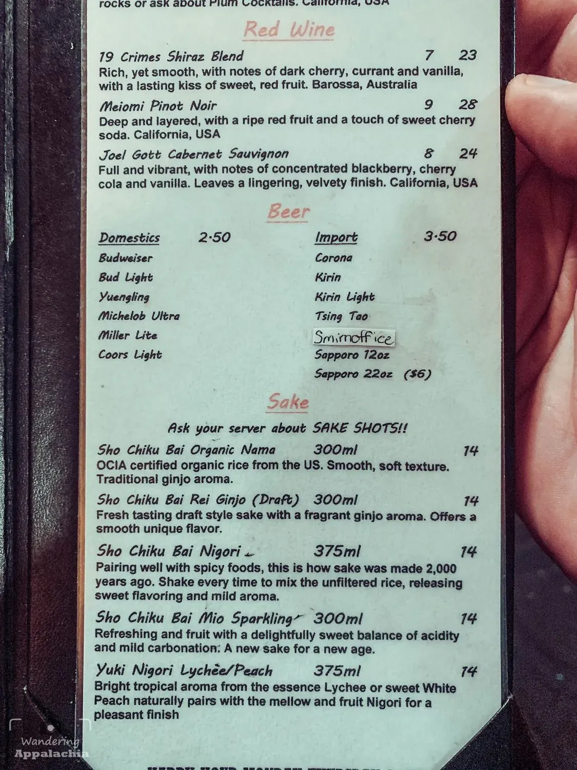 Menu 5