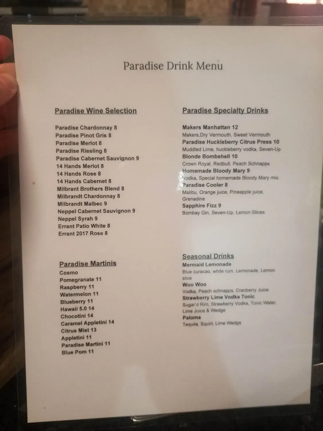 Menu 5