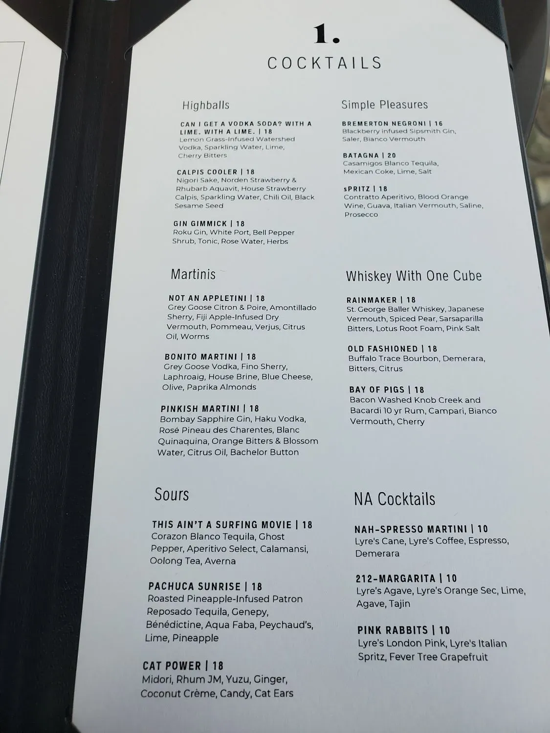 Menu 1