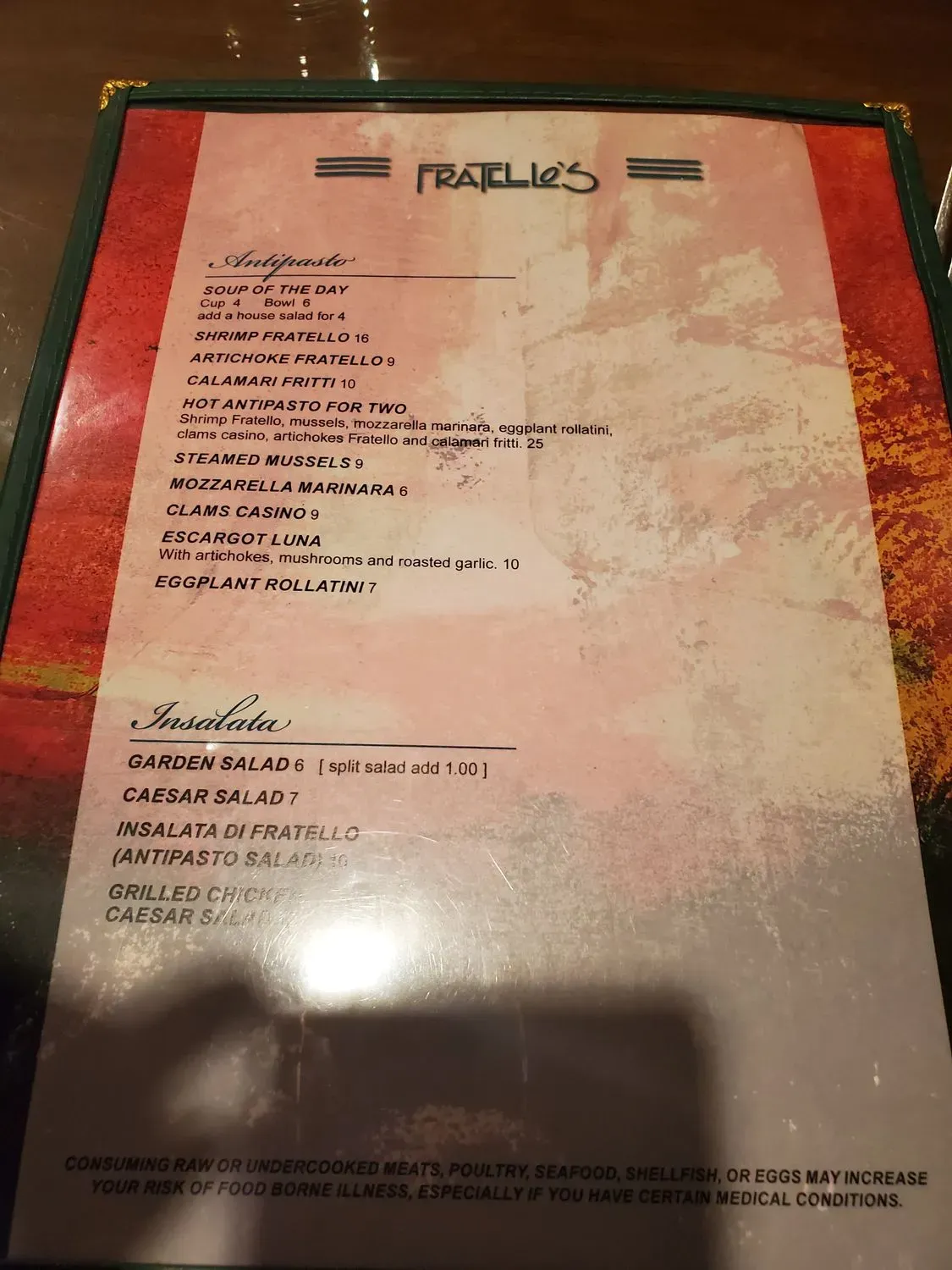 Menu 1