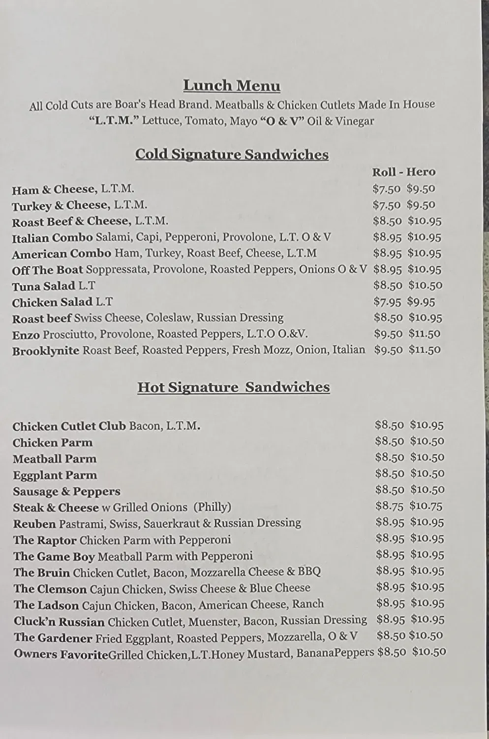 Menu 1