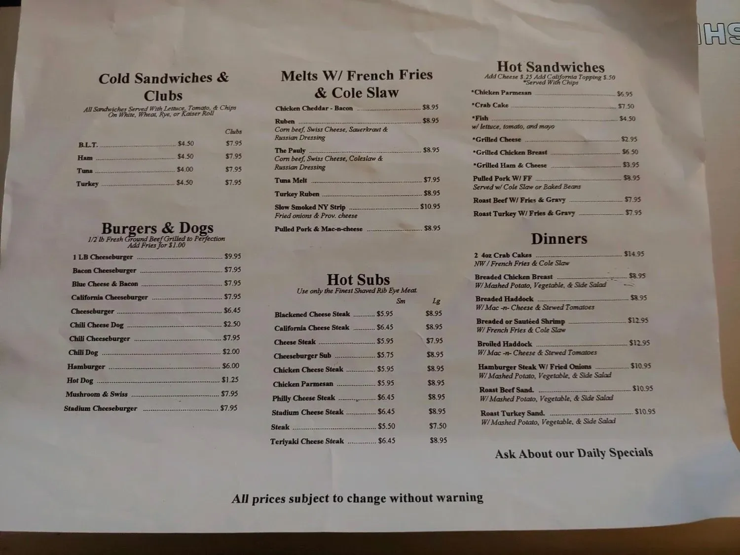 Menu 2