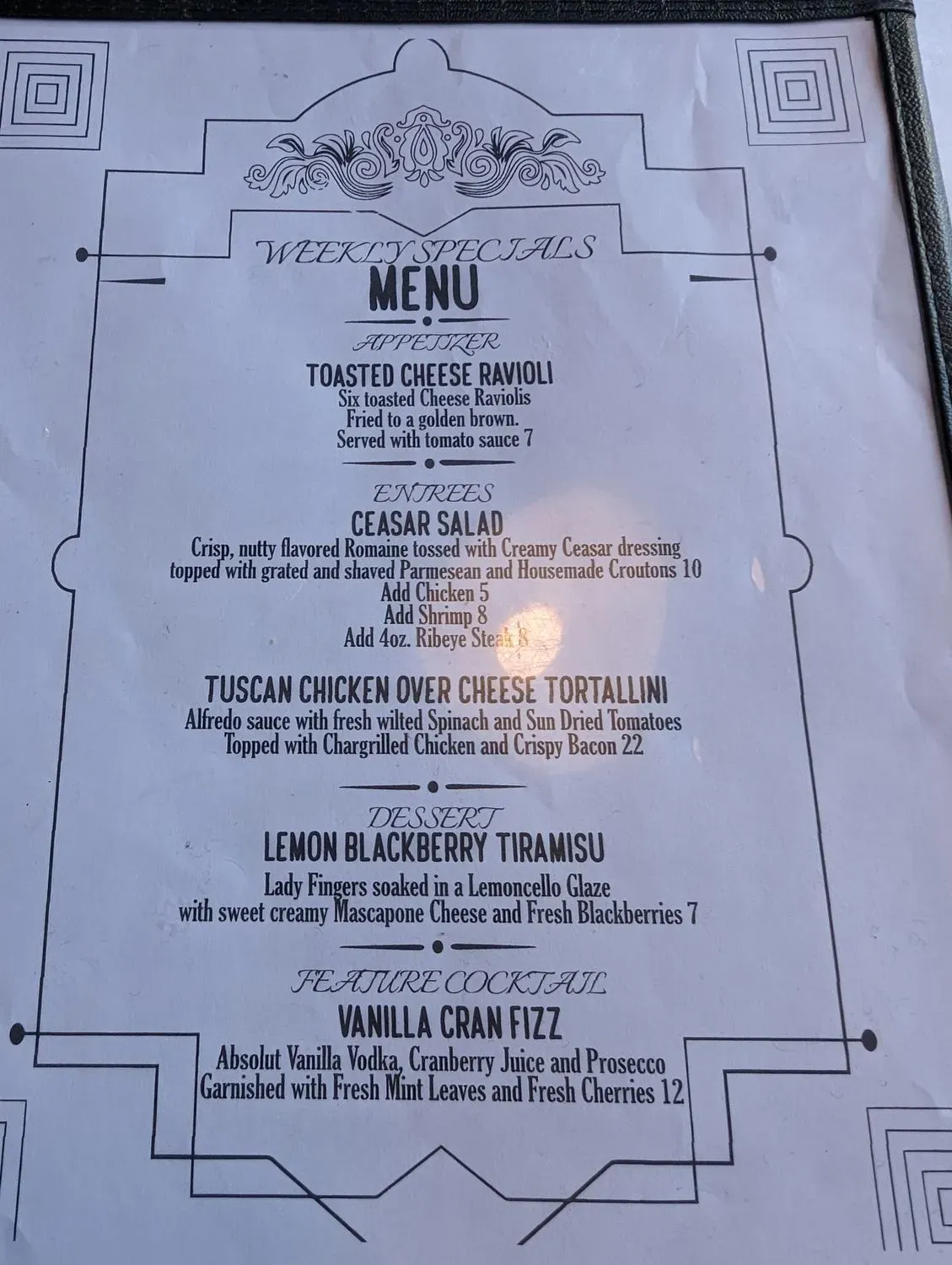 Menu 1