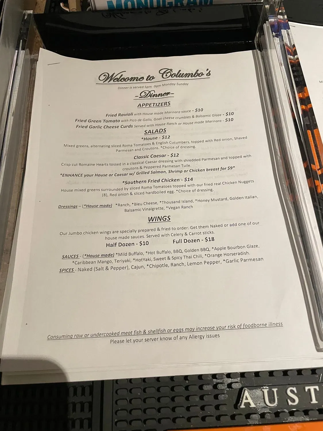 Menu 4