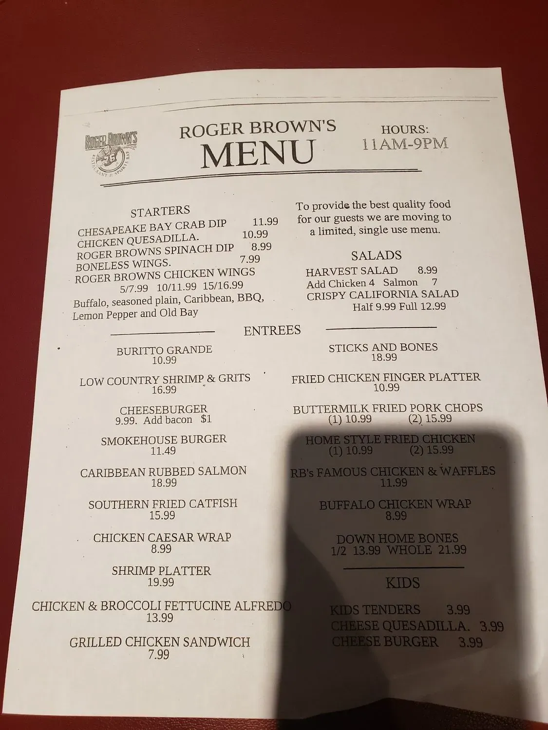 Menu 6