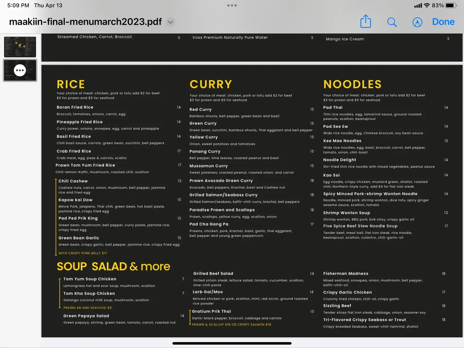 Menu 1