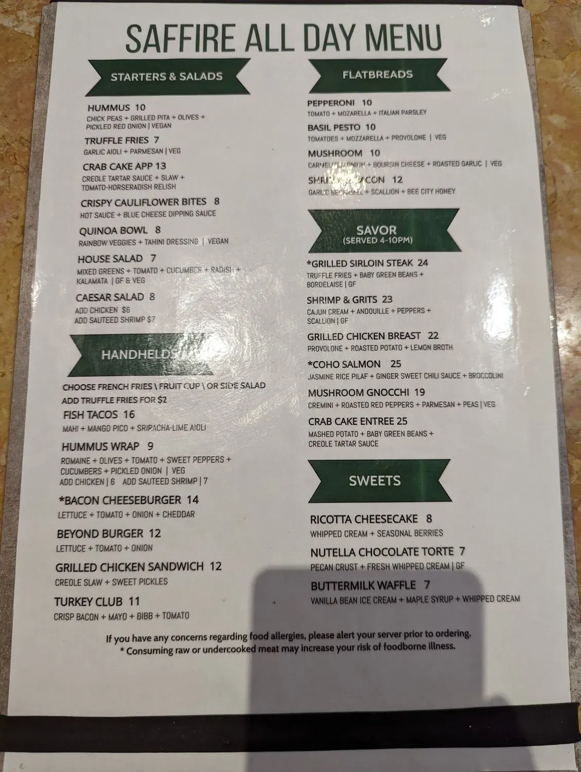 Menu 1