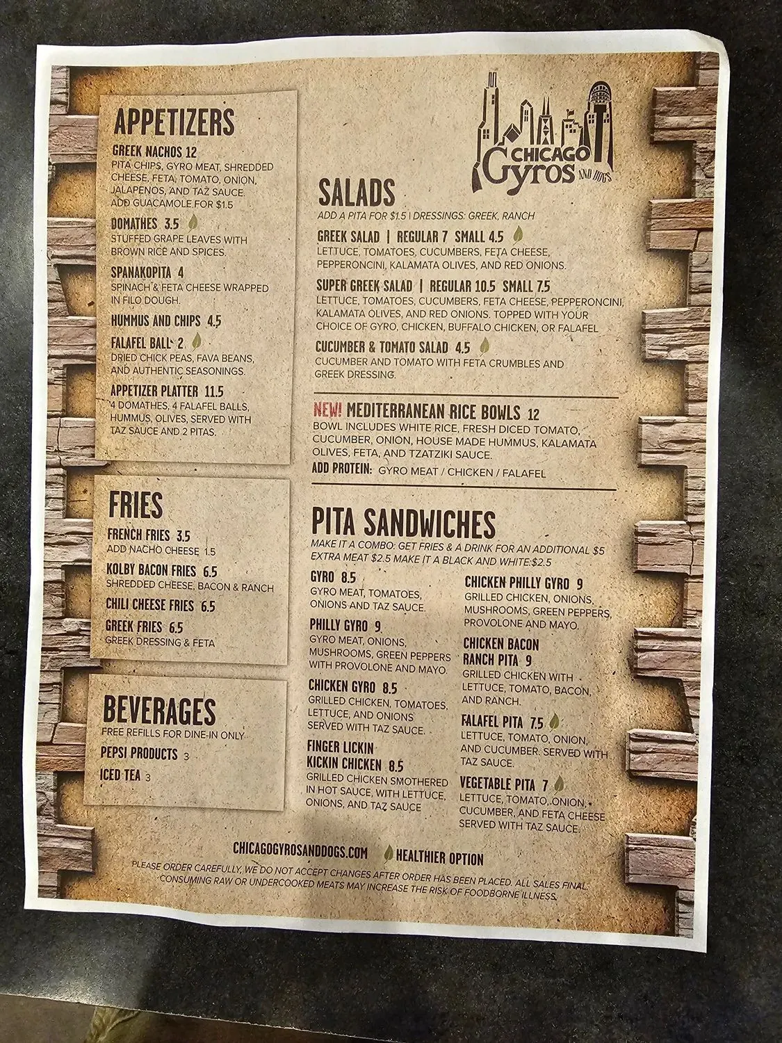 Menu 1