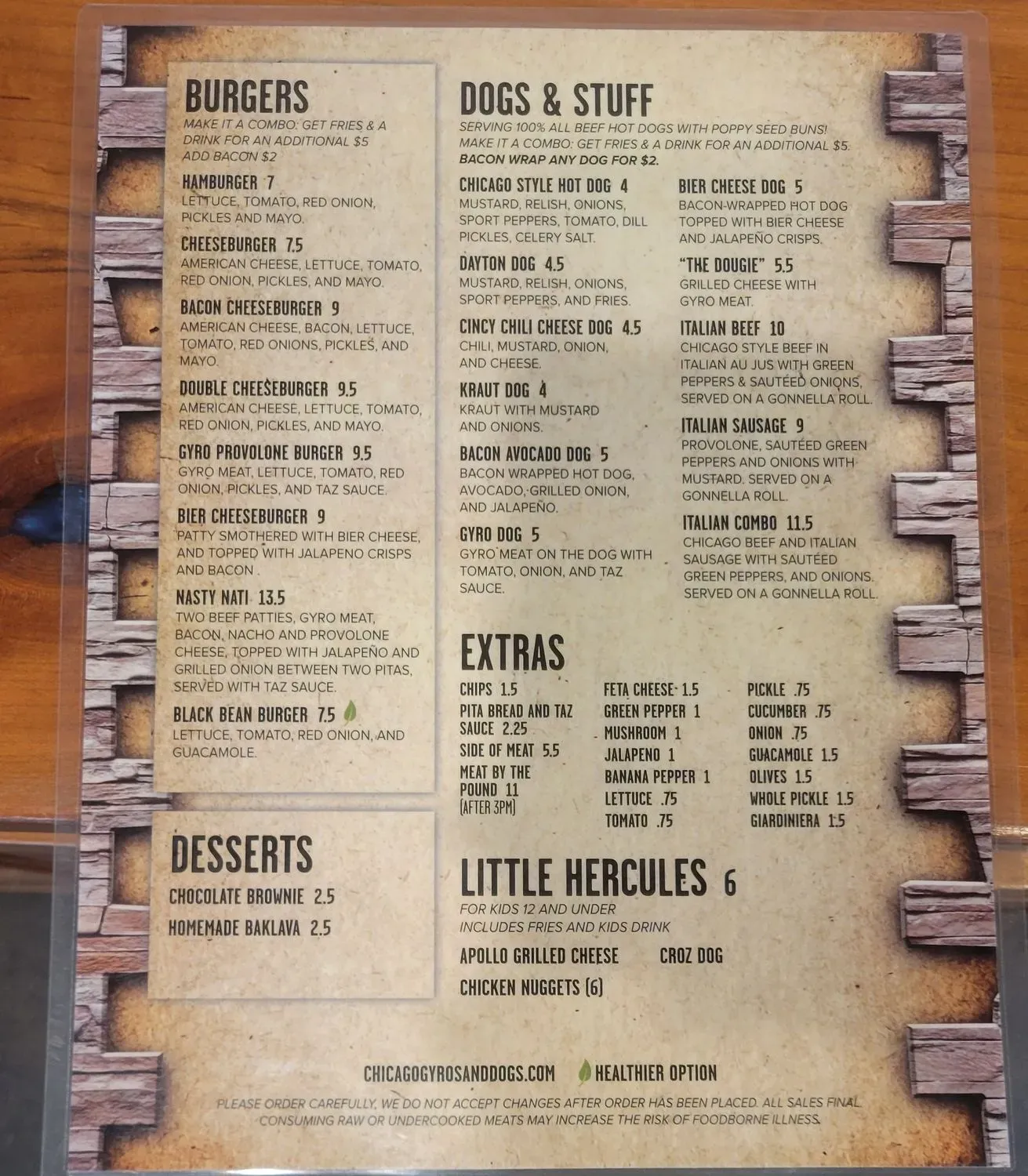 Menu 1