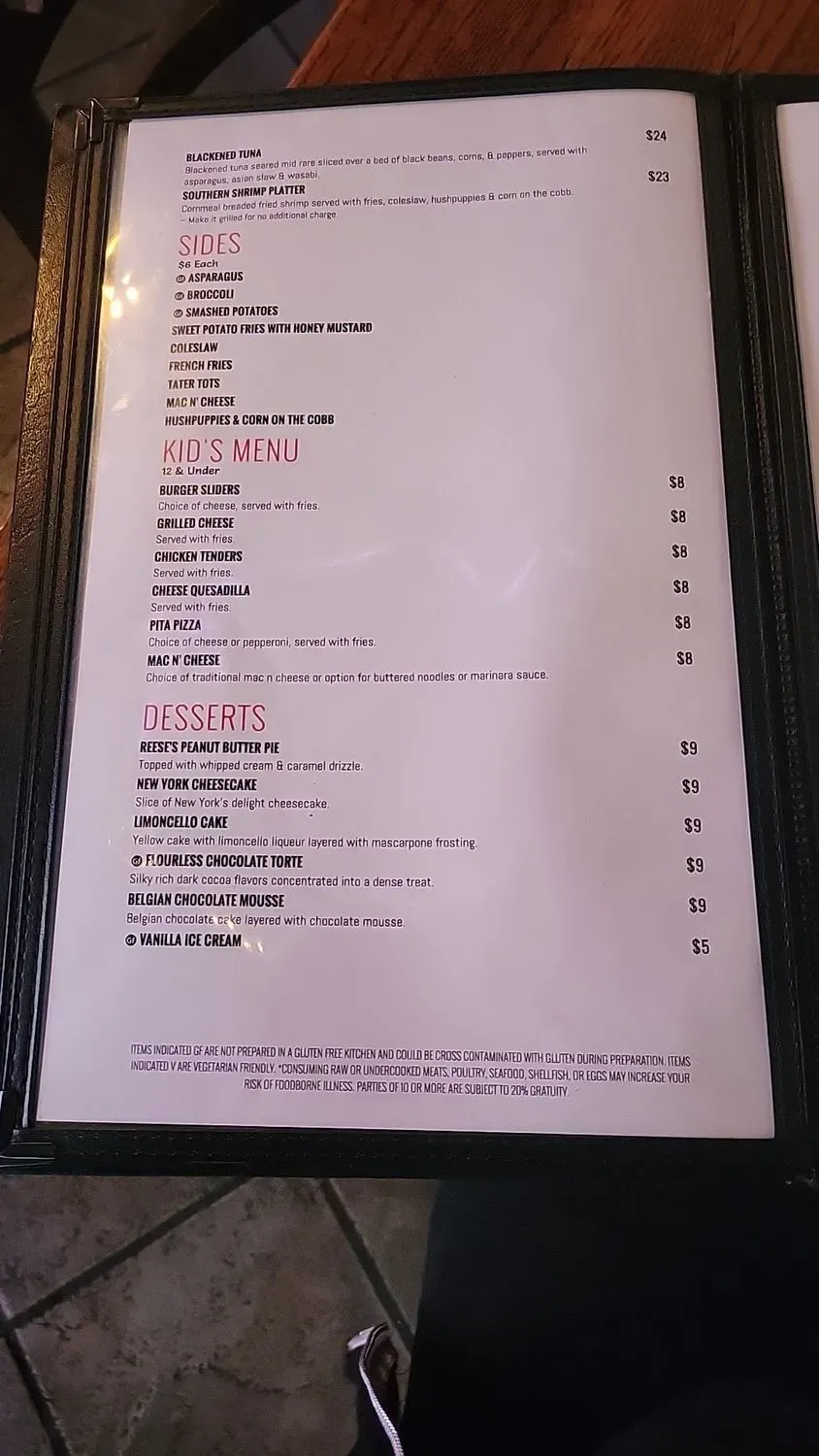 Menu 5