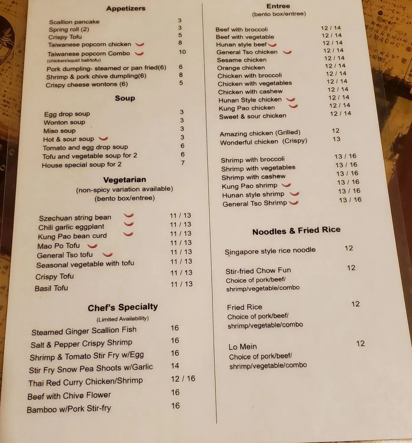 Menu 1