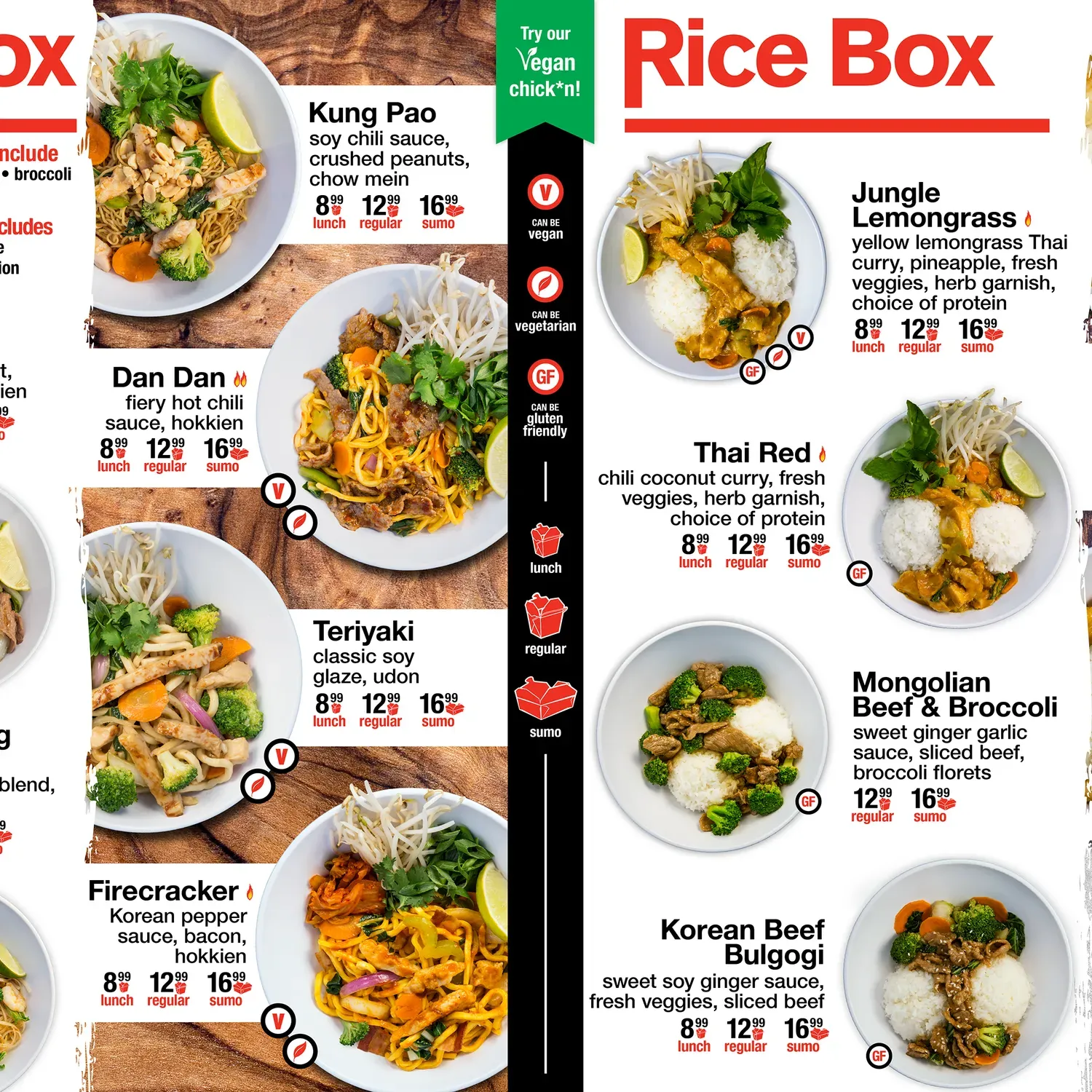 Wok Box - Surrey Menu - Updated February 2024