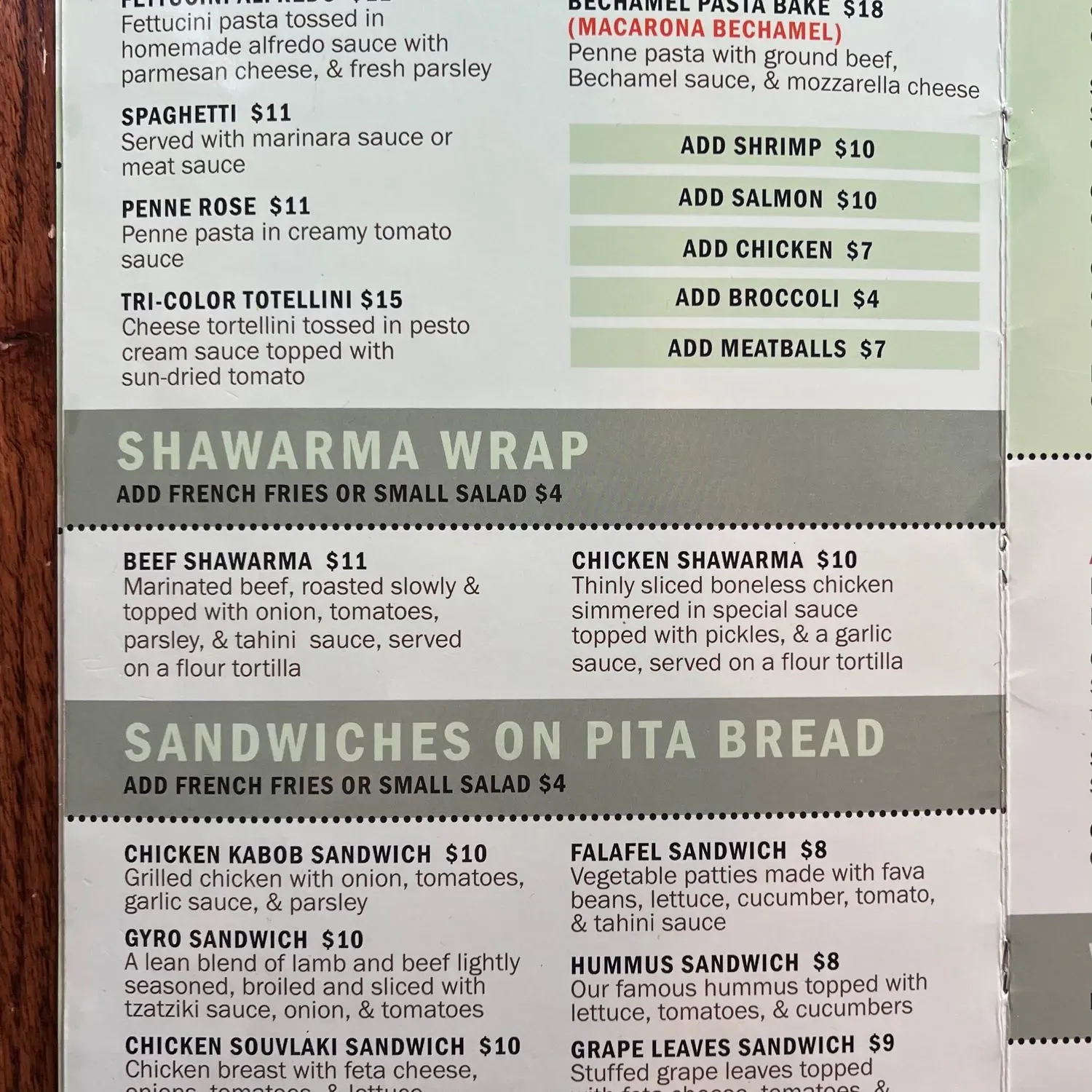 Menu 1