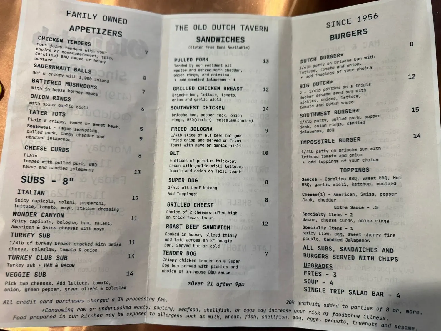 Menu 3