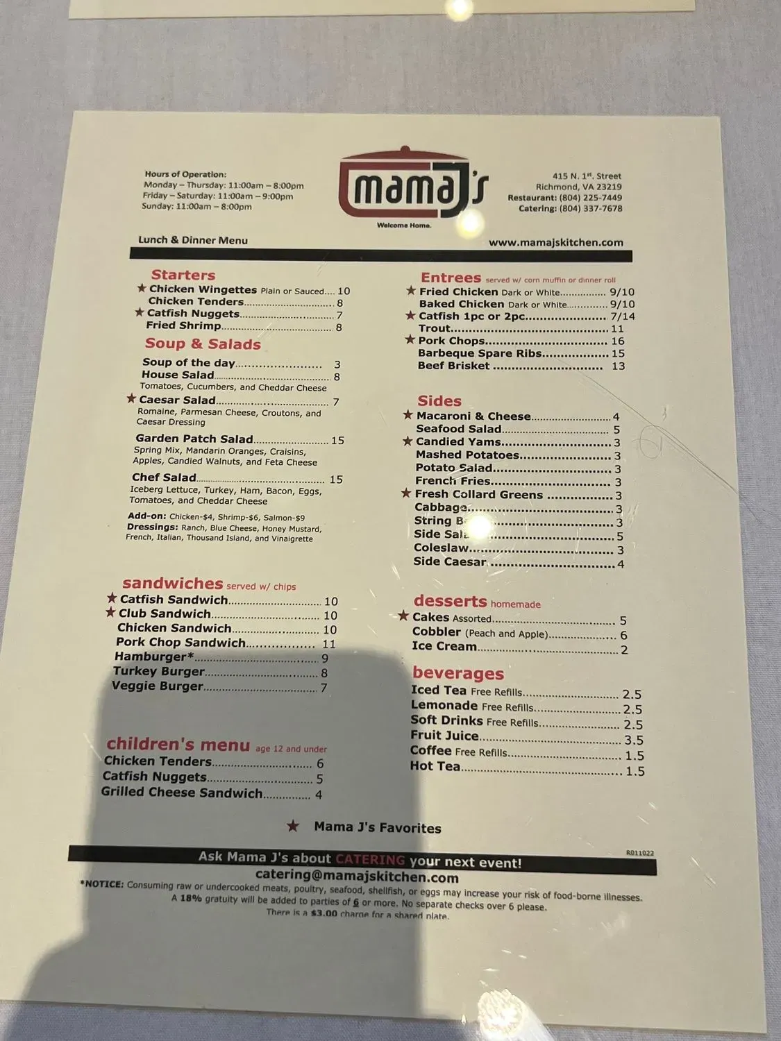 Menu 5