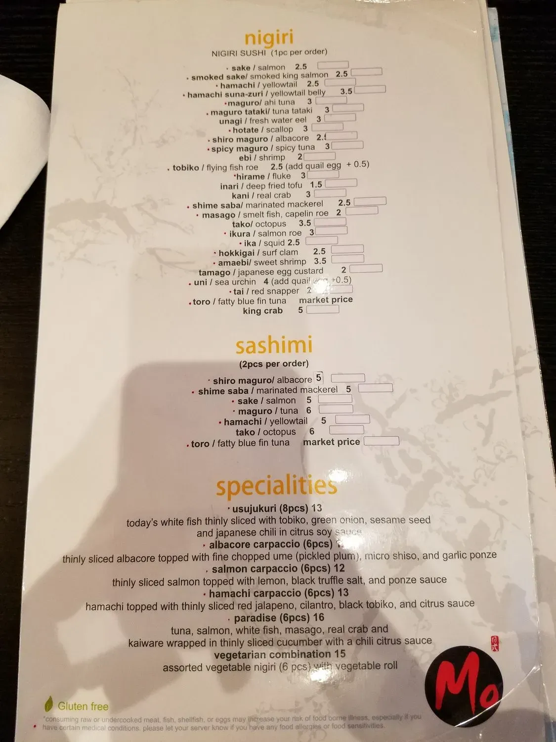 Menu 6