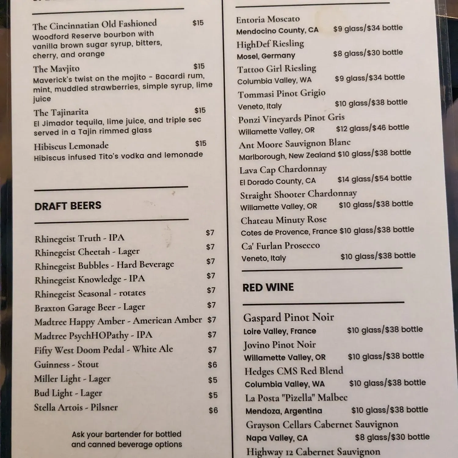 Menu 1