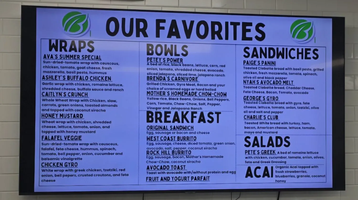 Menu 1