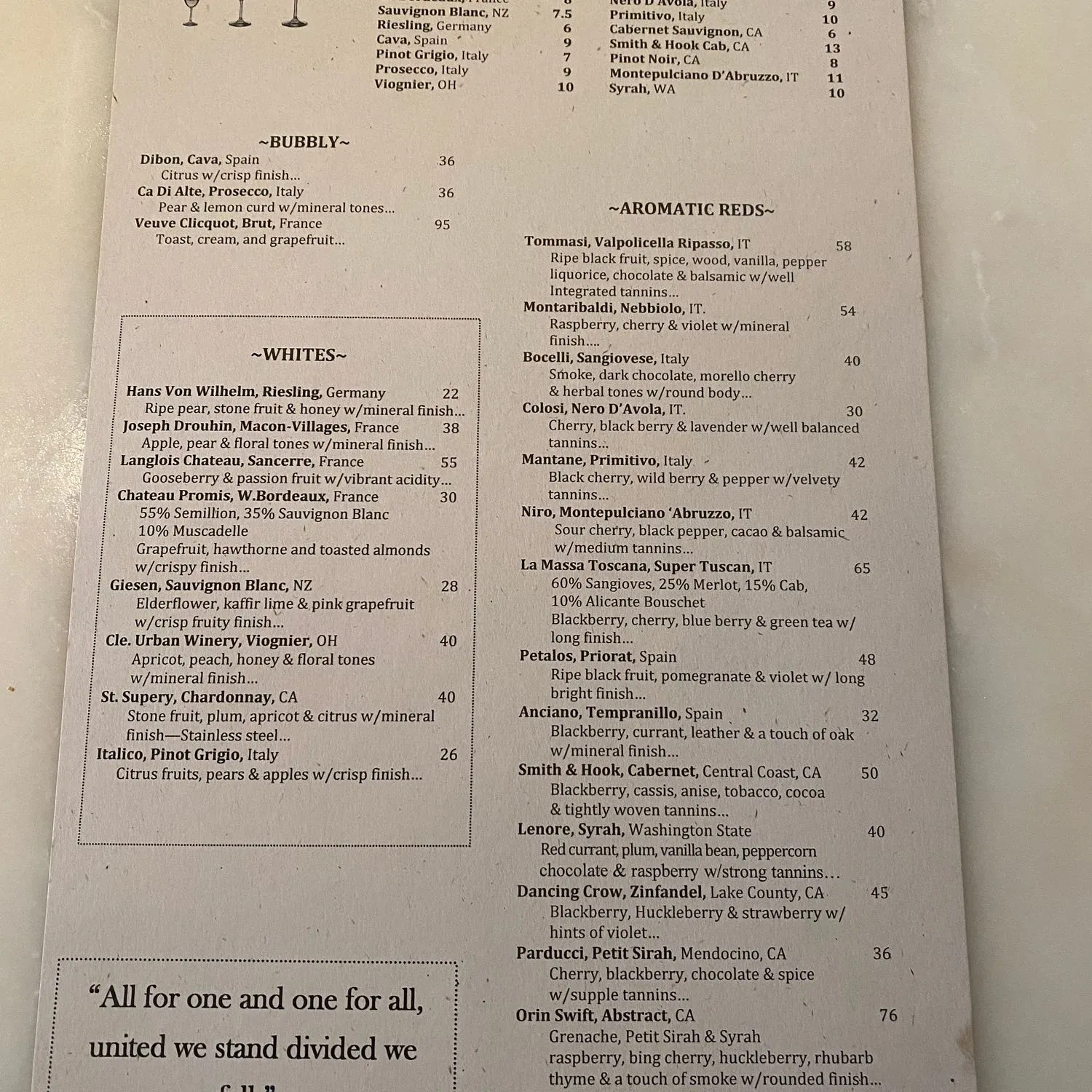 Menu 1