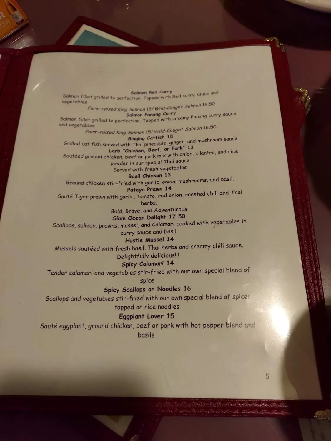 Menu 5