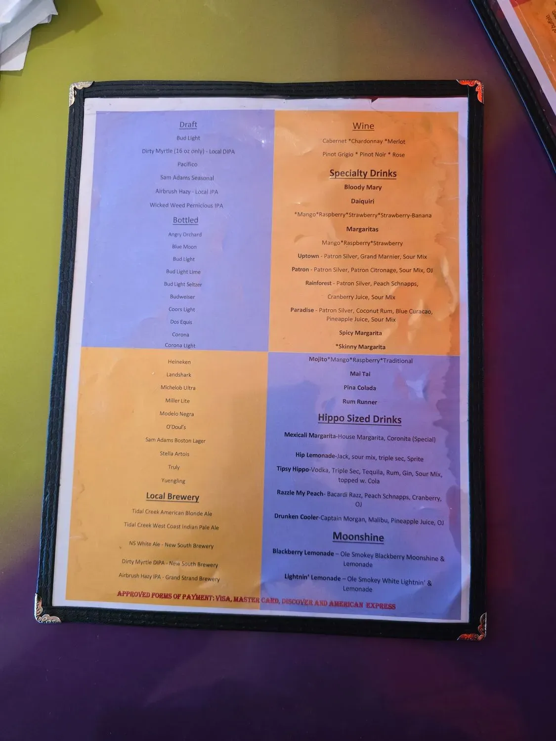 Menu 5