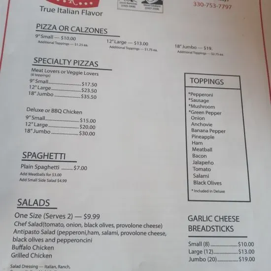 Menu 1